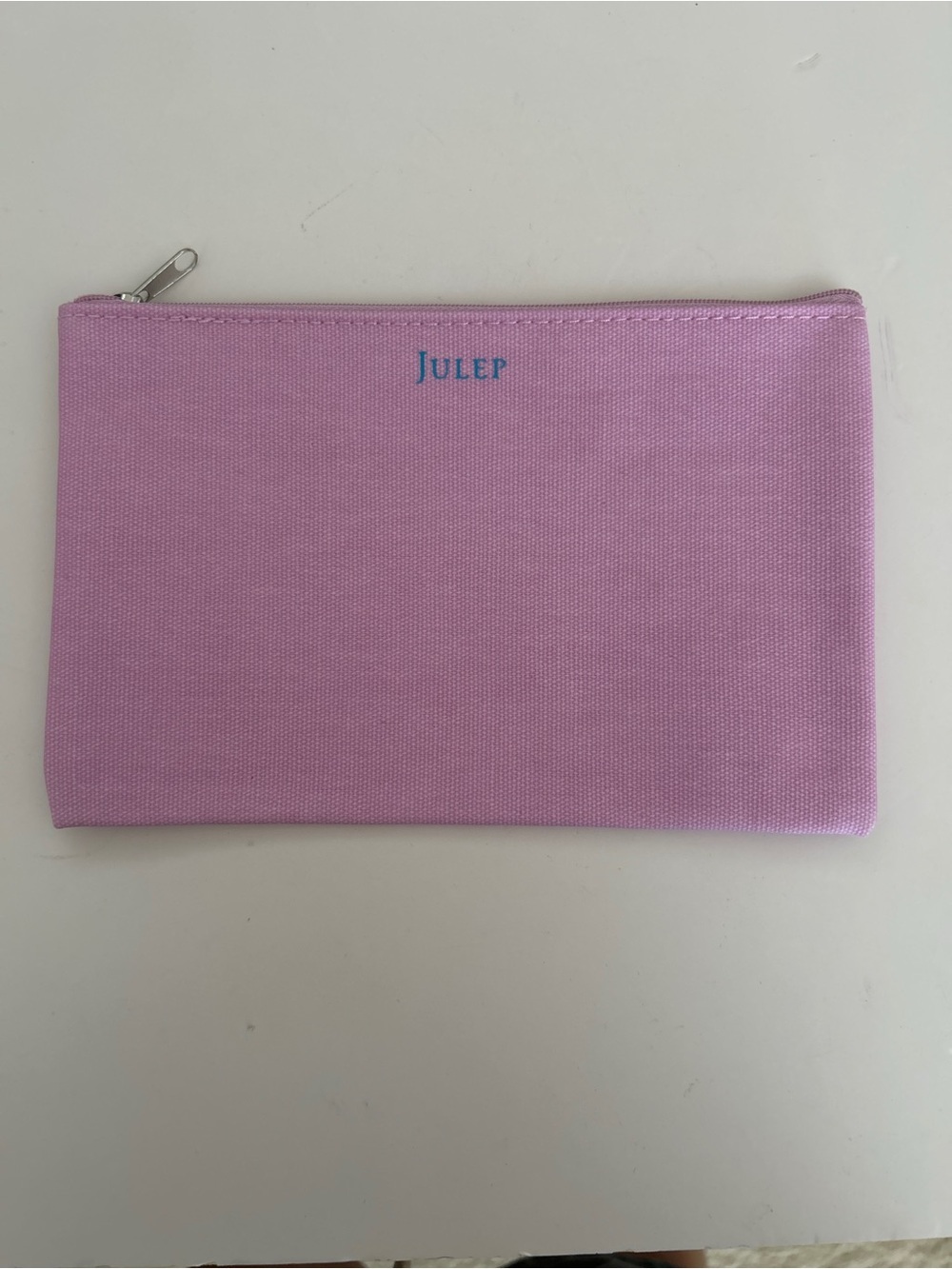 Julep Lavender Canvas Makeup Pouch - Slim Cosmetic Bag